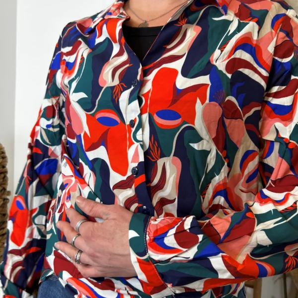 K670- Chemise "Akoz" (T36-T42) - orange - 42