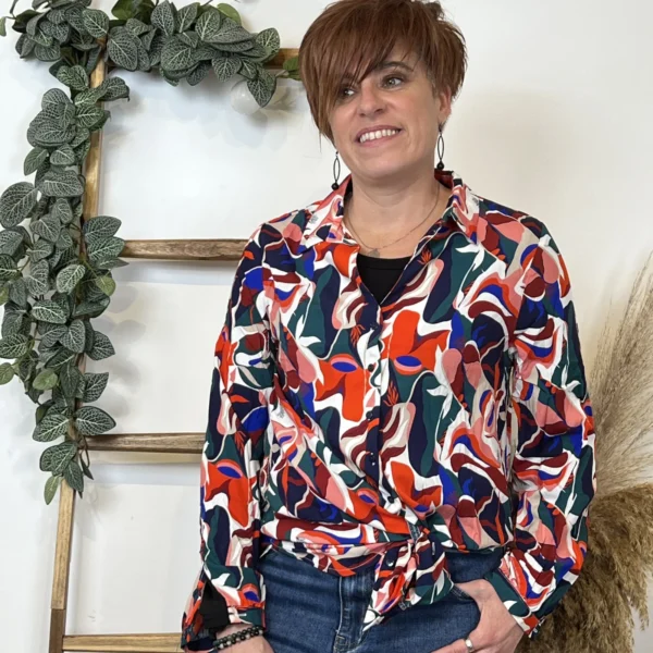 K670- Chemise "Akoz" (T36-T42) - orange - 42