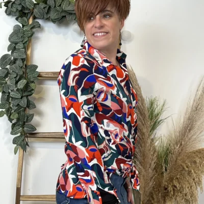 K670- Chemise "Akoz" (T36-T42) - orange - 42