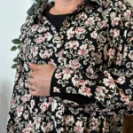 Chemise imprimée Akoz (T36-T42) - noir - 42