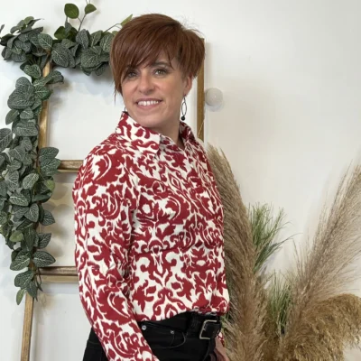 K604- Chemise By one (T36-T40) - rouge - 38