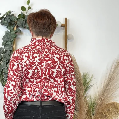 K604- Chemise By one (T36-T40) - rouge - 38