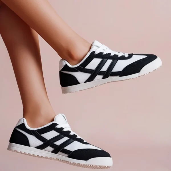 R431- Tennis Basse dentelle (T36-T41) - noir - 41