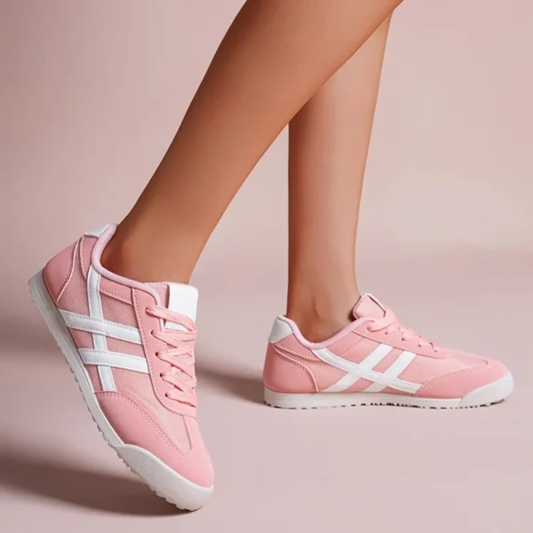 R431- Tennis Basse dentelle (T36-T41) - rose - 41