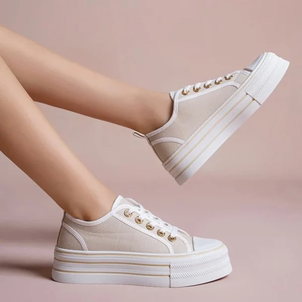 R430- Tennis Plateforme (T36-T41) - beige - 41