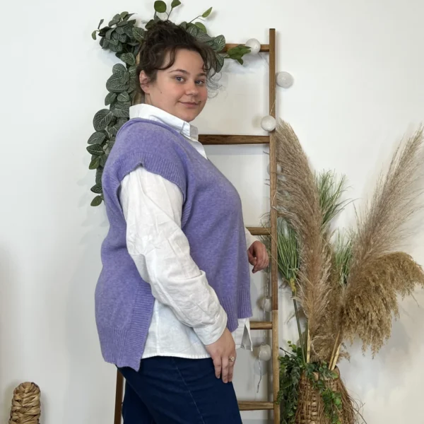 Z550.- Pull sans manche (Tu) - violet - taille-unique-grande-taille