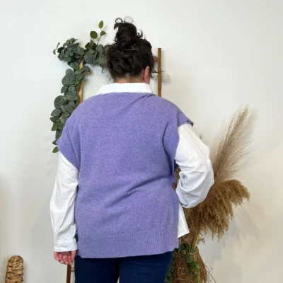 Z550.- Pull sans manche (Tu) - violet - taille-unique-grande-taille
