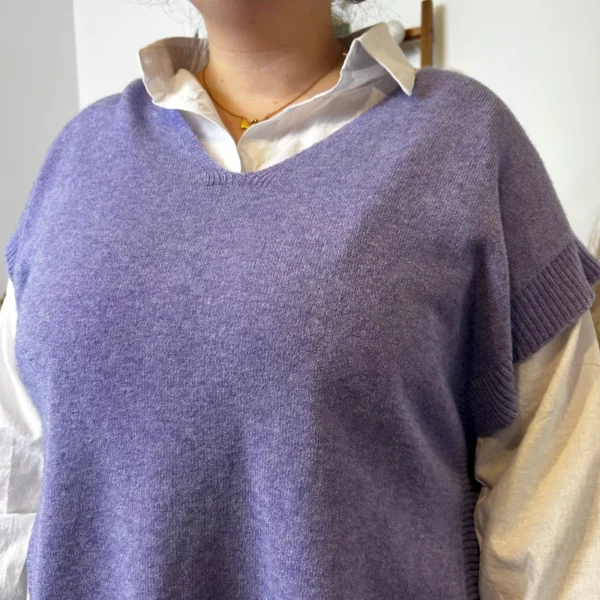 Z550.- Pull sans manche (Tu) - violet - taille-unique-grande-taille