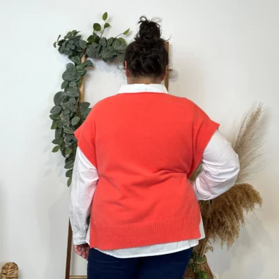 Z550.- Pull sans manche (Tu) - corail - taille-unique-grande-taille