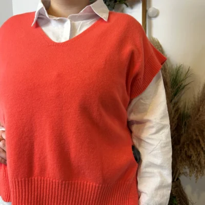 Z550.- Pull sans manche (Tu) - corail - taille-unique-grande-taille