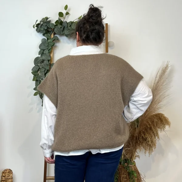 Z115- Pull Mohair (Tu) 🇮🇹 - taupe - taille-unique-grande-taille