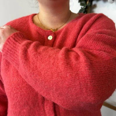 K583- Gilet Classique "Maëlle" (Gt) - corail - 46