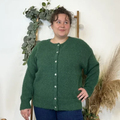 K583- Gilet Classique "Maëlle" (Gt) - vert-emeraude - 46