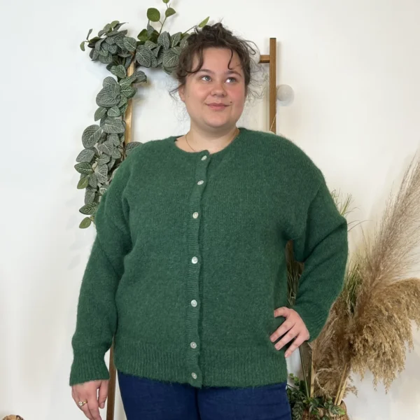 K583- Gilet Classique "Maëlle" (Gt) - vert-emeraude - 46