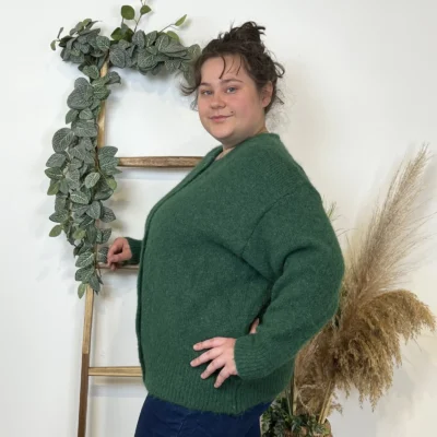 K583- Gilet Classique "Maëlle" (Gt) - vert-emeraude - 46