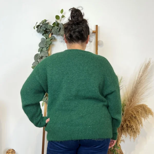 K583- Gilet Classique "Maëlle" (Gt) - vert-emeraude - 46