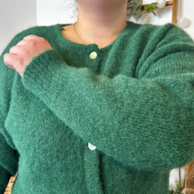 K583- Gilet Classique "Maëlle" (Gt) - vert-emeraude - 46