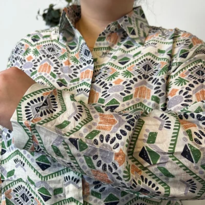 K544- Chemise Incas (T40-T48) - vert - 48