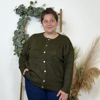 K583- Gilet Classique "Maëlle" (Gt) - kaki - 46