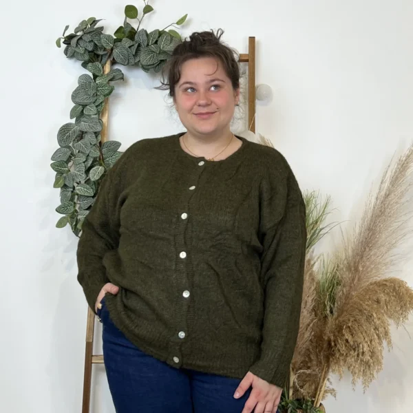 K583- Gilet Classique "Maëlle" (Gt) - kaki - 46