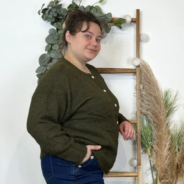 K583- Gilet Classique "Maëlle" (Gt) - kaki - 46