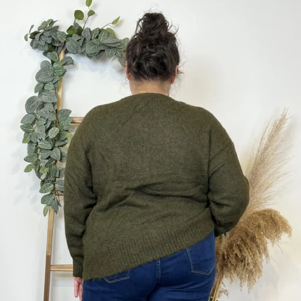 K583- Gilet Classique "Maëlle" (Gt) - kaki - 46