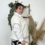 Pull femme col V maille douce « Tendance » - ecru - taille-unique-grande-taille