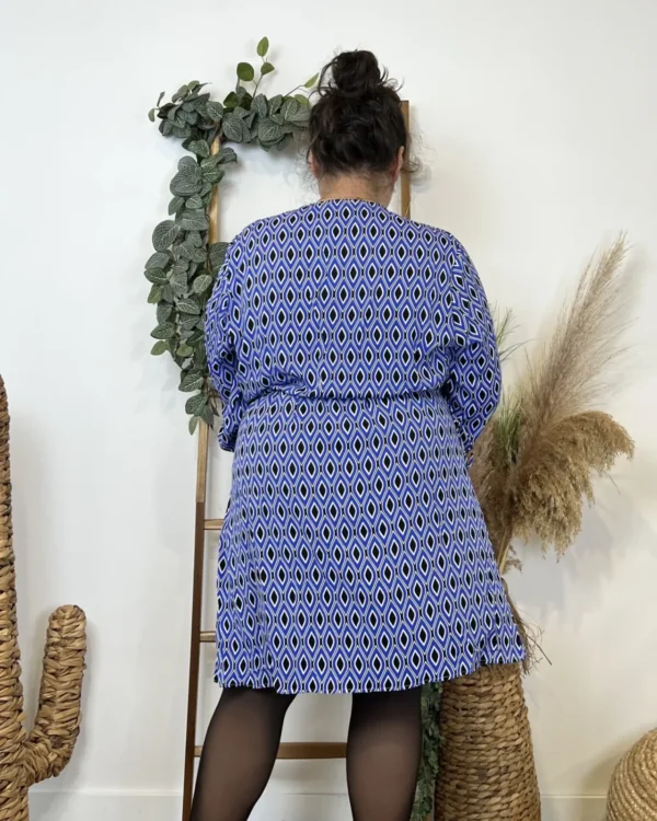 K591- Robe Akoz Losanges (T42-T48) - bleu-royal - 48