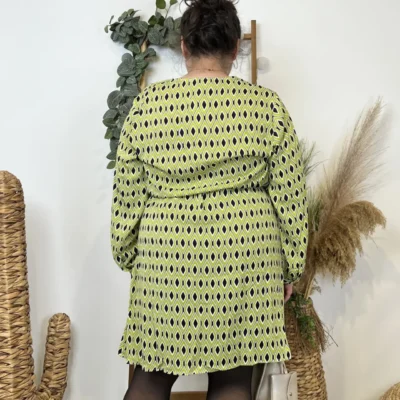 K591- Robe Akoz Losanges (T42-T48) - vert-anis - 48