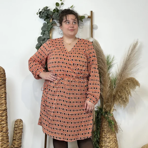 K591- Robe Akoz Losanges (T42-T48) - orange - 48