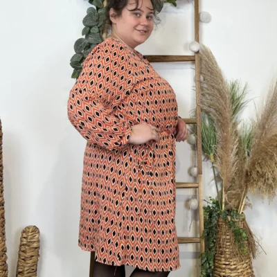 K591- Robe Akoz Losanges (T42-T48) - orange - 48