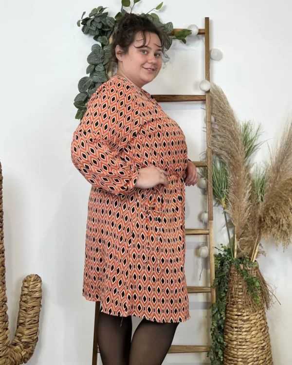 K591- Robe Akoz Losanges (T42-T48) - orange - 48