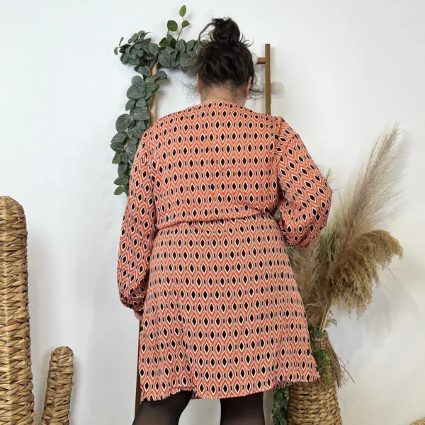 K591- Robe Akoz Losanges (T42-T48) - orange - 48