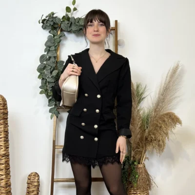 K525- Mini Robe-Blazer "Jolifly" - noir - 44