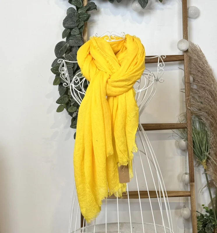 Foulard uni large - jaune-tonic - sans-taille