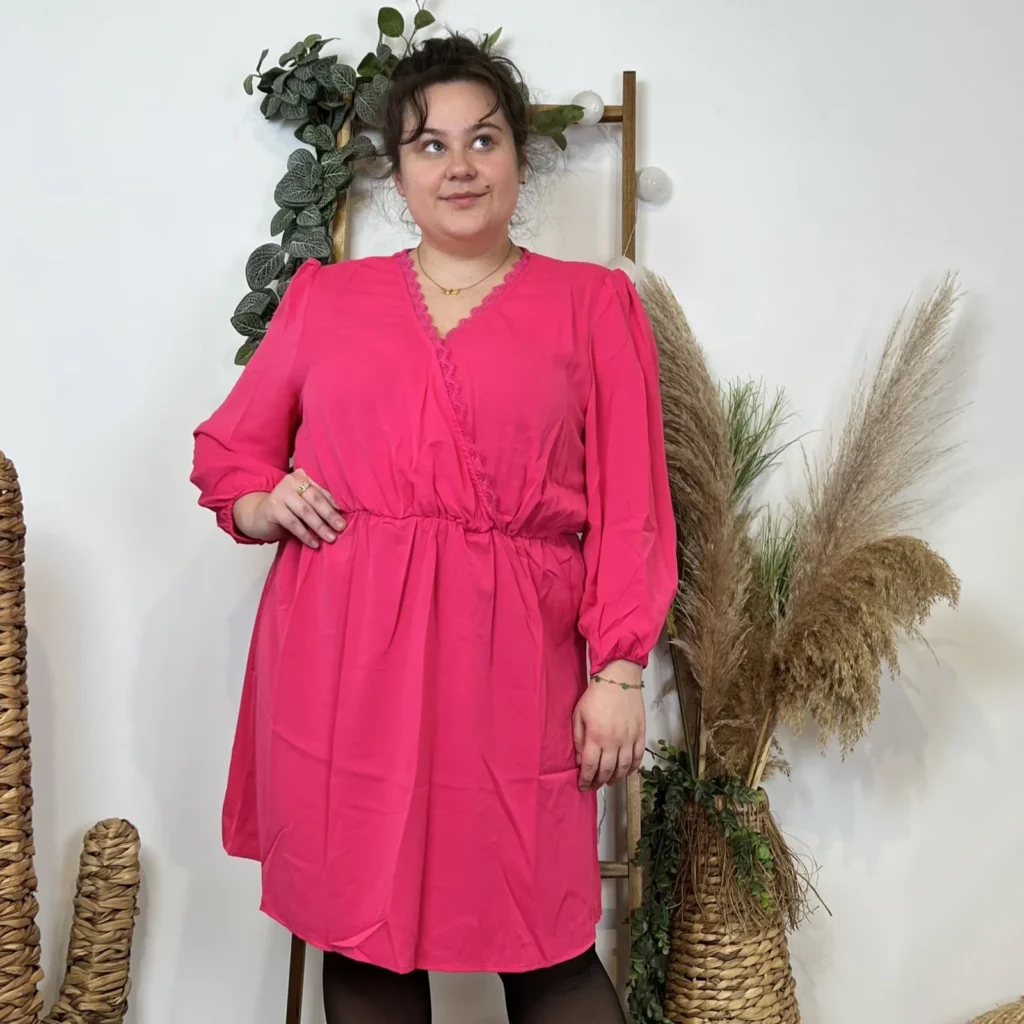 K560- Robe "Akoz" (T42-T48) - fuchsia - 48
