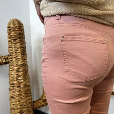 P089- Jean 7/8ème Voggo (T36-T44) - rose-poudre - 44
