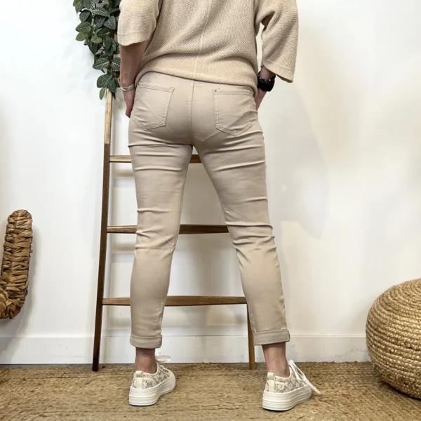 P092- Jean 7/8ème Voggo (T36-T44) - beige - 44