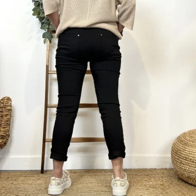 M973- Jean 7/8ème Voggo (T36-T44) - noir - 44