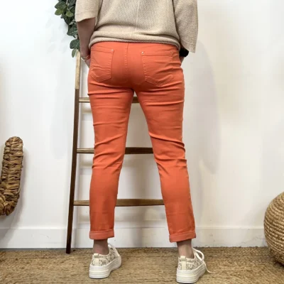 P095- Jean 7/8ème Voggo (T36-T44) - corail - 44