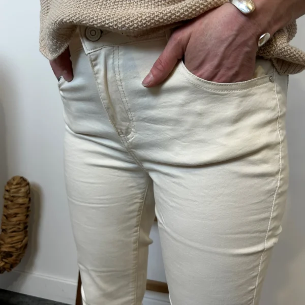 P102- Jean 7/8ème Voggo (T36-T44) - ecru - 44