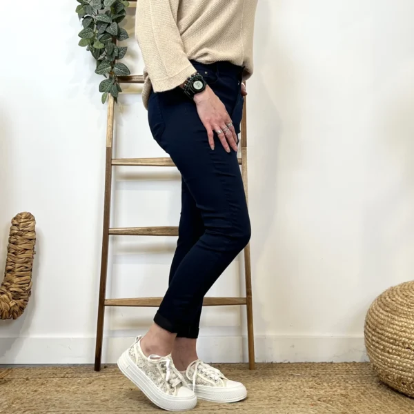 N109- Jean 7/8ème Voggo (T36-T44) - marine - 44