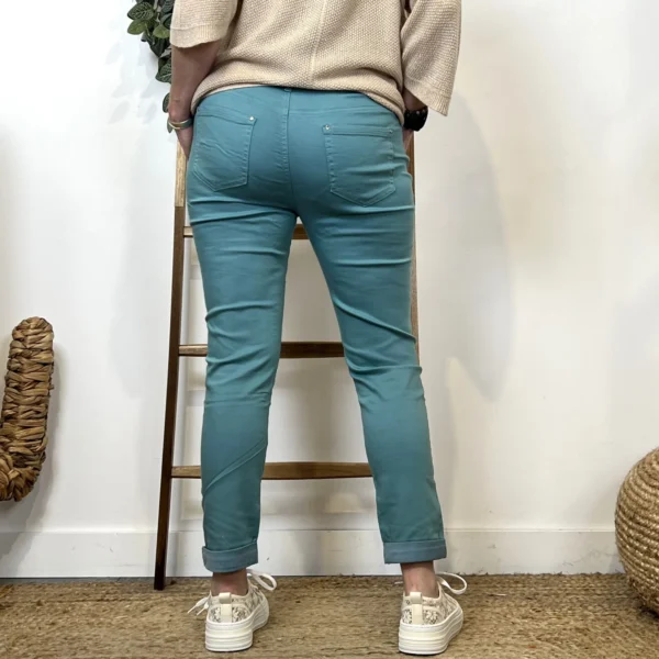 P099- Jean 7/8ème Voggo (T36-T44) - vert-celadon - 44
