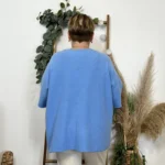Pull court femme loose « Jolies Formes » - bleu-ciel - taille-unique-grande-taille