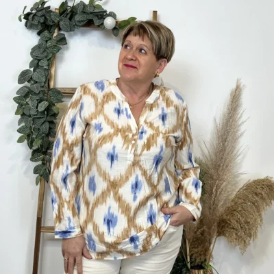 Z789- Blouse Christy Losanges (T44-T52) - camel - 52