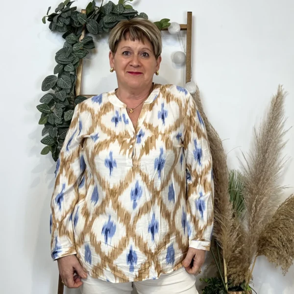 Z789- Blouse Christy Losanges (T44-T52) - camel - 52