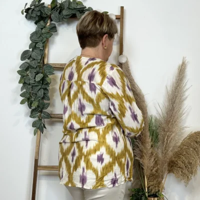 Z789- Blouse Christy Losanges (T44-T52) - moutarde - 52