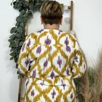 Z789- Blouse Christy Losanges (T44-T52) - moutarde - 52