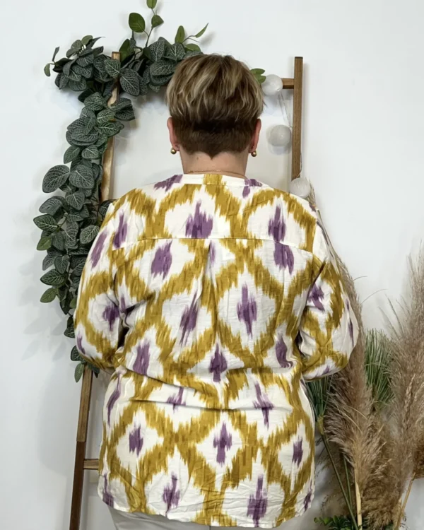 Z789- Blouse Christy Losanges (T44-T52) - moutarde - 52