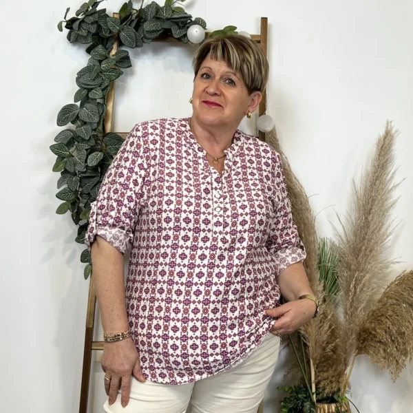 Z784- Blouse "Christy" (T44-T52) - violet - 52